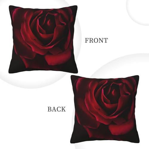 Housses de coussin en velours côtelé imprimé roses pour offrir