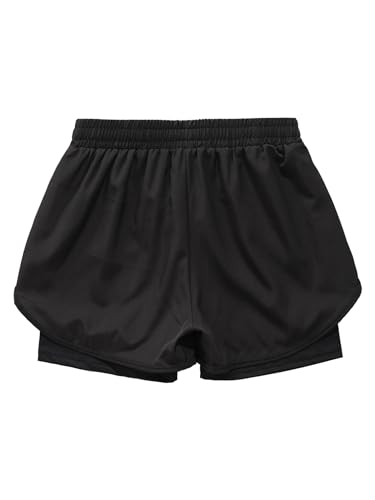 JEATHA Kids Boys Sport Athletic Shorts 2 in 1 Booty Shorts with Lined Mini Leggings Bottoms Double Layer Biker Shorts2