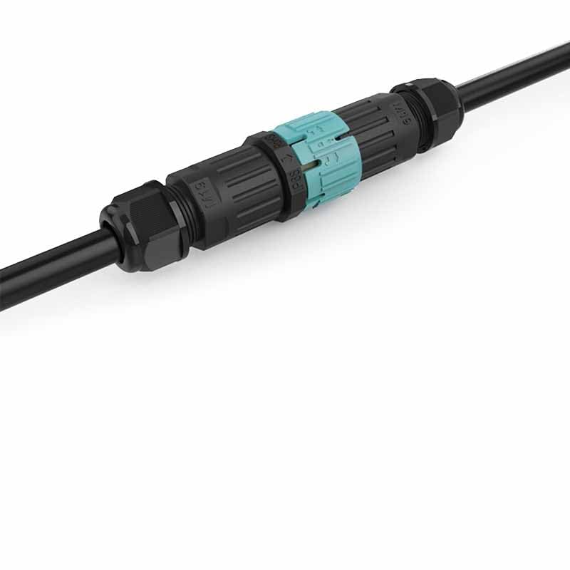 EW-M19 Male Female Waterproof Led Strip 3 Pin Mini Wire Nuts Electrical Butt Plug Cable Connector (for 7-10mm Cable)