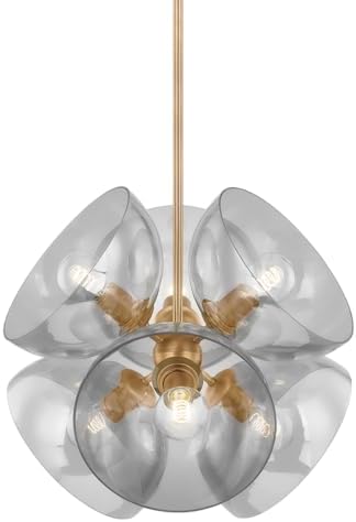 Troy Lighting F1522-PBR Salix - 6 Light Pendant 21 inches Tall and 22.25 inches Wide - Patina Brass Finish