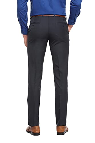 Image of Van Heusen Men's Mid Rise Formal Slim Trousers
