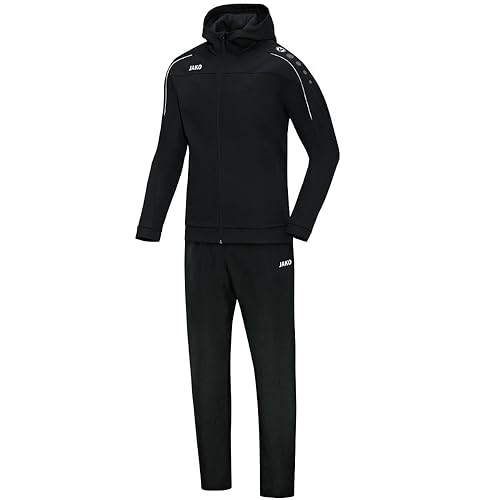 JAKO Herren Präsentationsanzug Classico mit Kapuze, Schwarz, M