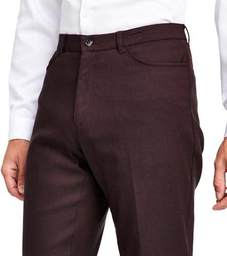 Tommy Hilfiger Mens TH Flex Twill Stretch Casual Trouser Pants, Red, 34W x 32L4