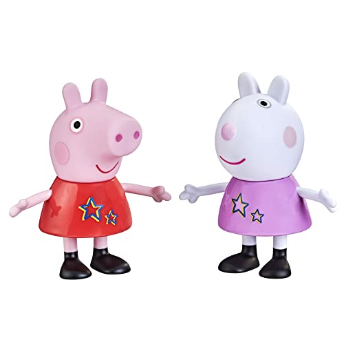 Peppa Pig Juego de 2 Figuras de Peppa y Luzie, Grandes Figuras Luzie Locke para niños a Partir de 3 años, Multicolor