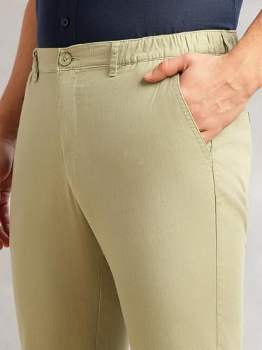 Image of Thomas Scott Men's | Straight Fit | Mid-Rise | Solid | 4 Pockets | Woven | Chinos Trouser