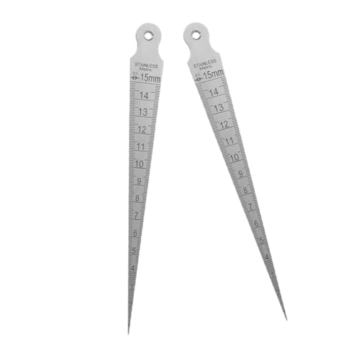 2pcs Stainless Steel Gap Ruler Feeler Gauge Thickness Gauge Tool for Measuring Gap Width Gaps Gauge Gap Width Measuring Tool Filler Gauge Tool for Measuring Thickness Silver OSALADI