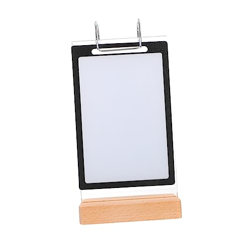 CAXUSD Sturdy Desktop Menu Holder Photo Clip Label Holder Double-sided Display Stand Wooden Photo Rack