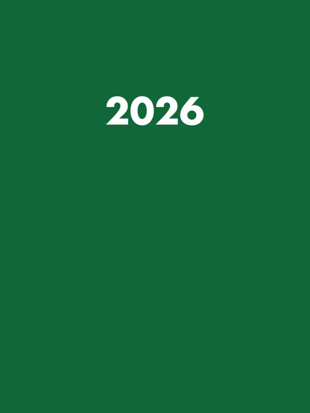Kalender 2026 A4 Grün: Tagesplaner 1 Tag 1 Seite mit Zeiteinteilung I Terminkalender I Kalenderbuch I Office Planer I Buchkalend (German Edition)