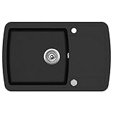 vidaXL Fregadero de Cocina 1 Seno Granito Lavadero Fregadero Lavabo Lavaplatos