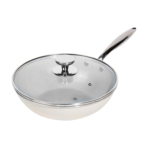 Wok con recubrimiento antiadherente y tapa transparente