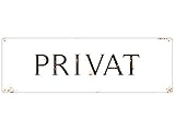  Interluxe METALLSCHILD Retro Blechschild Türschild Timeless PRIVAT Geschäft Laden Firma