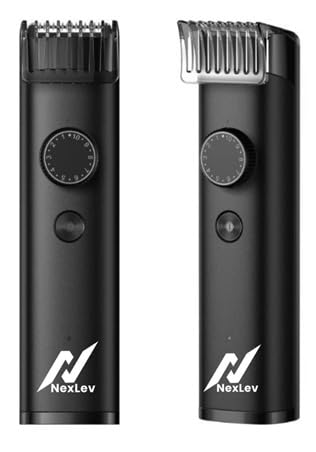 Image of NexLev Beard Trimmer| 90min Run Time| 40 Length Settings| 0.5mm Precision| Washable Stainless Steel Blades| Copper Motor| USB Type-C| IPX7 Waterproof| Travel Lock| 2 Beard Comb| 1 Year Warranty |TM-01