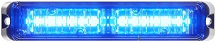 Abrams SAE Class-1 Flex 12 [Blue/Blue] 36W - 12 LED Police & EMS Vehicle Truck LED Grille Light Head Surface Mount Strobe Warning Light
