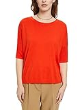 Überschnittene Schultern ESPRIT Damen 023EO1I302 Pullover, 636/ORANGE RED 2, M
