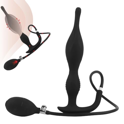 GKLWEJ Grande Plug Anale Gonfiabile 24 CM, dildo gonfiabile regolabile con pompa, plug gonfiabile, massaggiatore punto g, espansore anale per principianti, sesso anale sm sex toy estremo coppie
