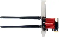 Placa de Rede Pci Express Pcie Wifi 6e C/Bluetooth 5.3 Intel Ax210 Tri Band