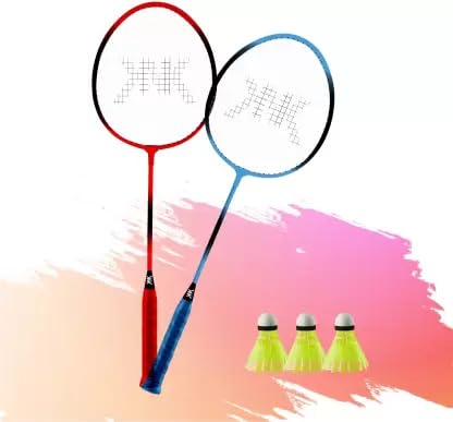 KNK Single Shaft Badmintion Set of 2 with 3 Pc Nylon Shuttle Badminton Kit (Multicolor) (B0C7MLWK4F) Amazon Price History, Amazon Price Tracker