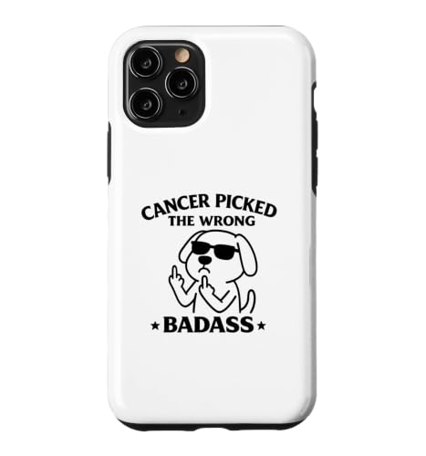Cancer Picked The Wrong Badass �ʔ����I����m�f�U�C�� �X�}�z�P�[�X iPhone 11 Pro �p