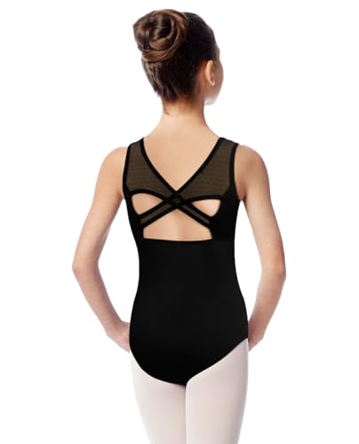 Image of DANSHOW Girls Mesh Ballet Leotard Crisscross Back for Dance(23629-06-XL)