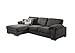 Produktbild CAVADORE Ventere Ecksofa mit Longchair links / Graue Schlafcouch im modernen Design mit Bettfunktion / 277 x 86 x 172 / Grau