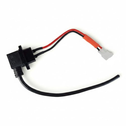 Image of D-Type Female Charger Socket for Electric Scooter, Compatible with Okinawa Type, 23cm Length, Black, with Wire and Coupler