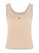 Guess Womens Eco Sleeveless Triangle Bling Rib Tank, Skinny Latte, Medium