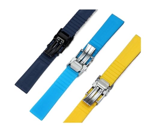 Bracelet en caoutchouc de 24mm noir sans boucle compatible Breitling - 4