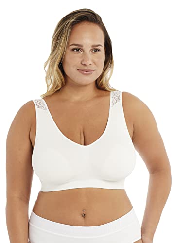Carole Martin Lace Strap Padded Slip-On Bra White