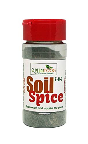 Soil Spice Plant Fertilizer - All Purpose Organic Plant Food by GS Plant Foods (3 oz) - Organic Fertilizer with Compact & Easy to Use Shaker - Great for Herb Gardens, House Plants, Potted Plants
