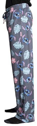 Mad Engine Stitch and Flowers Adult Unisex Christmas Lounge Pants Officially Licensed Sleepwear4