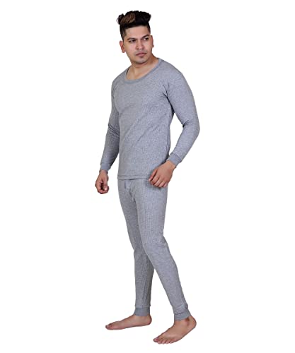 Image of Men 100% Cotton Woolen Warm Thermal Suit And Body Warmer For Winters (Top & Bottom)