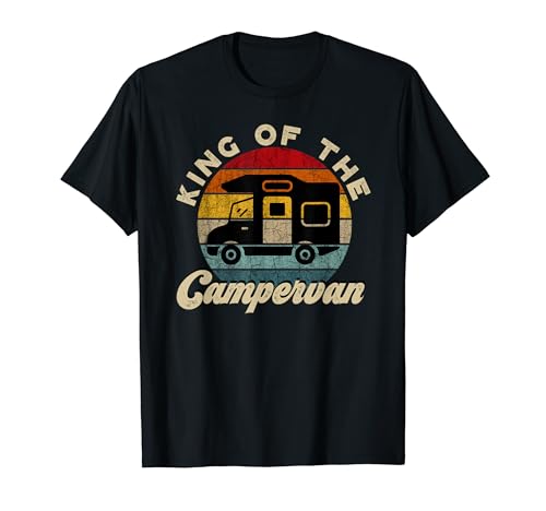 Campervan T- Shirt for men king of the campervan motorhome...