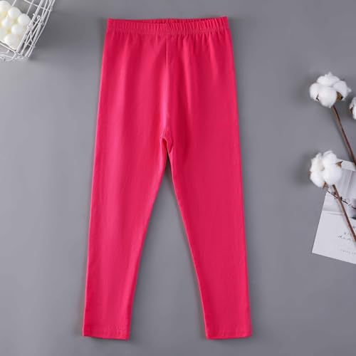 Girls Lightweight Athletic Tights Pants Solid Color Elastic High Waist Leggings Toddler Fall 𝐋ounge Soft Trousers2