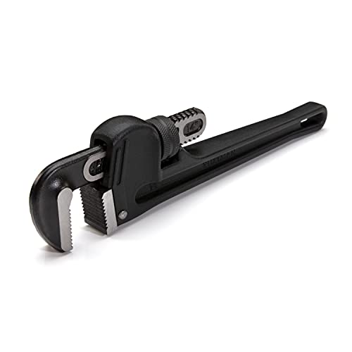 Image of Steelman 60877 14-Inch Heavy-Duty Cast Aluminum Straight Handle Pipe Wrench