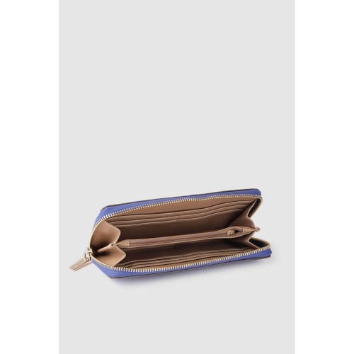 Anne Klein AK Curved Zip Around Wallet w/Chunky AK Lazuli Blue One Size4