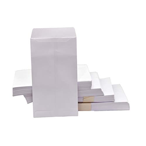 Image of Cubic 10.5 inch x 4.5 inch White Cheque Envelopes - Pack of 200, Secure & Durable Envelopes for Bank Cheques, Documents & Business Use