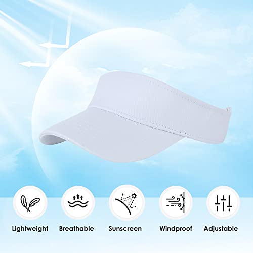 Zando Kids Sun Visor Hat Adjustable Cotton Girls Baseball Hat Boys Athletic Sports Tennis Hat Golf Visor Cap Beach Hat2