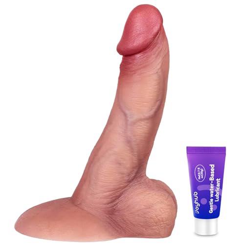 Image of Coocfan G spot Silicone Dildo with Extra Strong Suction Cup, 7.1 inch Soft Lifelike Texture Dildos, Hands-Free Adult Sex Toys,Sex Toys for Women, Men & Couples Harness Strapon Huge Thick Girth Dildos