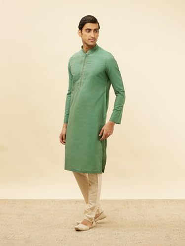Manyavar Men Blended Viscose Solid Kurta Pyjama Set2