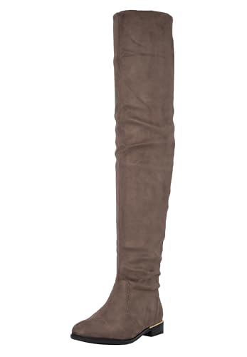 Elara Botas Mujer Overknee sobre Rodilla Chunkyrayan Caqui 0-76-Khaki-39