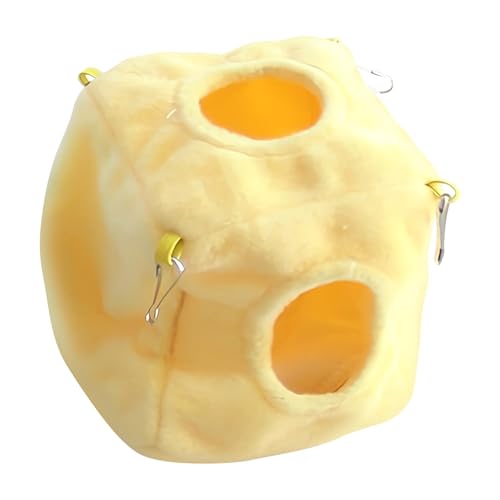 Cama para hámster | Casa de hámster cubo con anillos colgantes, suministros para hámster, accesorios divertidos para mascotas para chinchillas, jerbos, ratones