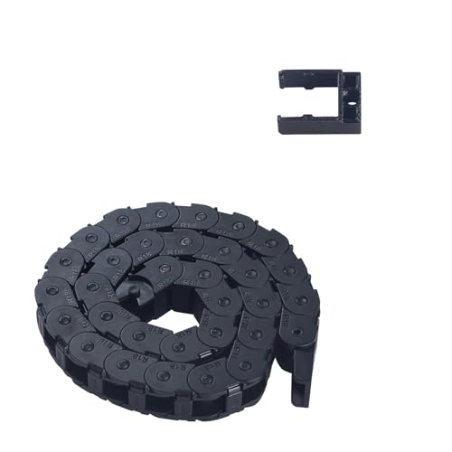 Chaîne de transport de câble 57cm 10x15mm type R18 en plastique noir pour imprimante 3D et CNC