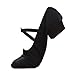 Inlefen Scarpe Basse con Tacco Basso Jazz di Danza Classica per Donna