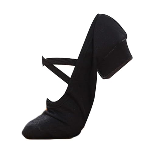 Inlefen Scarpe Basse con Tacco Basso Jazz di Danza Classica per Donna