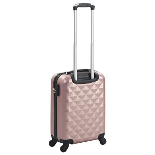 Secure Your Travel Essentials with Lightweight Hardcase Trolley, Durable ABS Material, Internal Straps and 360-Degree Castors, Rose Gold4