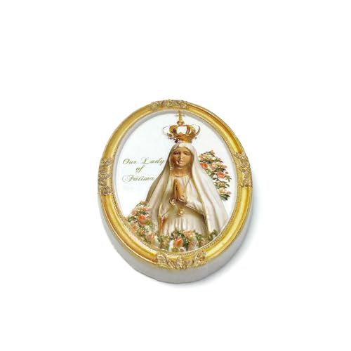 Imán para refrigerador Nuestra Señora de Fátima Portugal 3.4x2.4 pulg miniatura 3