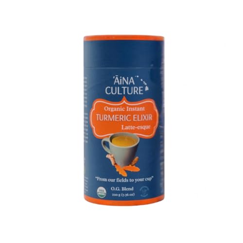 Aina Culture Organic Turmeric Blend, Instant Golden milk elixir, ...