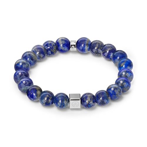 Mens Beaded Bracelets, 8mm-10mm Link Bracelet with Natural Gemstone