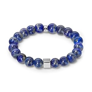 Pulseras de cuentas para hombre, pulsera de eslabones elásticos ajustables de 0.394 pulgadas con piedra preciosa natural, regalos para hombres, aniversario, Navidad y Acción de Gracias