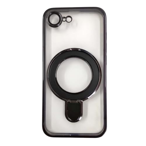 �܂��ݎ� ��̌^�����O �N���A�P�[�X iPhone 16 Pro Max �݊����P�[�X �A�C�t�H��16�v���}�b�N�X �J�o�[ ���� �X�^���h�@�\ �X�g���b�v�z�[�� ���^���b�NTPU (�u���b�N, iPhone 16 Pro Max)